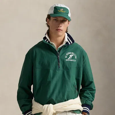 Polo Ralph Lauren Ripstop Quarter-zip Graphic Jacket In Kelly Green