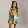 Polo Ralph Lauren Riviera-print Cotton Dress In Seaside Village Haven