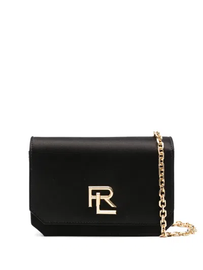 Polo Ralph Lauren Rl 888 Flap Leather Crossbody Bag In Black