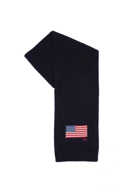Polo Ralph Lauren Rl Flag Scarf In Blue