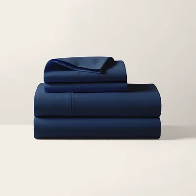 Polo Ralph Lauren Rl Organic Cotton Percale Sheeting In Polo Navy