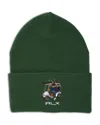 Polo Ralph Lauren Rlx Golf Bear Beanie In New Forest