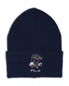 Polo Ralph Lauren Rlx Golf Bear Beanie In Refined Navy