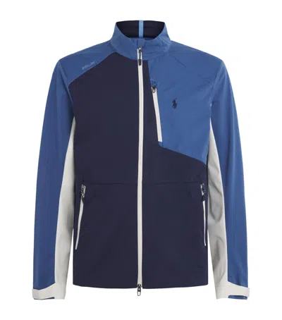 Polo Ralph Lauren Rlx Ralph Lauren Colour-block Packable Jacket In Blue