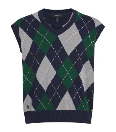Polo Ralph Lauren Rlx Ralph Lauren Cotton-blend Sweater Vest In Blue