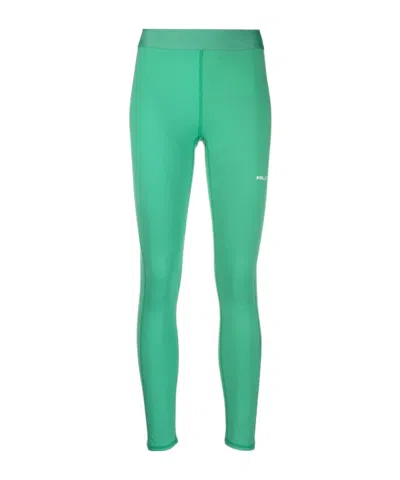 Polo Ralph Lauren Rlx Ralph Lauren Logo-waist Cropped Skinny Leggings In Green