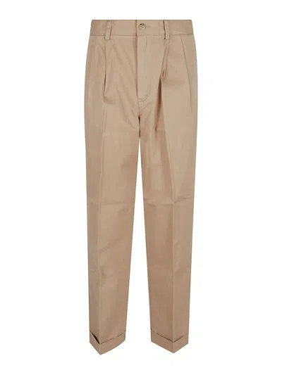 Polo Ralph Lauren Rlxd Chino-full Length-pleated In Beige