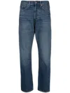 Polo Ralph Lauren Rlxd Str Crp-cropped-straight Clothing In Blue