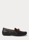 Polo Ralph Lauren Roberts Leather Driver In Black