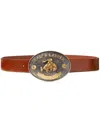 Polo Ralph Lauren Rodeo-buckle Leather Belt In Braun