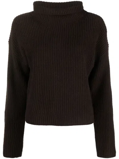 Polo Ralph Lauren Roll-neck Chunky-knit Jumper In Brown