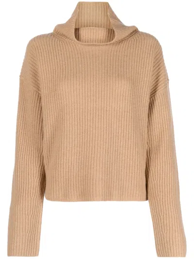 Polo Ralph Lauren Roll-neck Chunky-knit Jumper In Neutrals