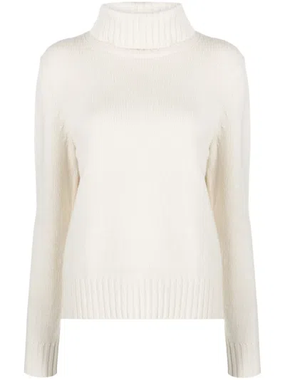 Polo Ralph Lauren Ribbed Knit Sweater With High Turtleneck In Neutral