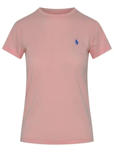 Polo Ralph Lauren Rose Cotton T-shirt In Pink