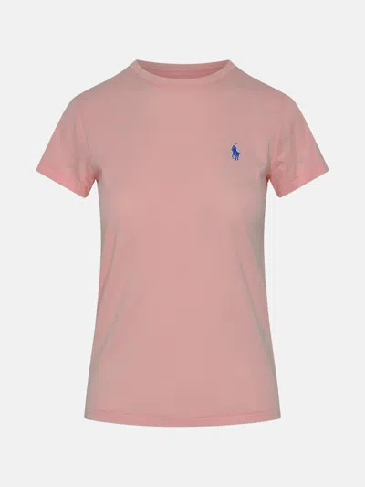 Polo Ralph Lauren Logo Cotton T-shirt In Pink