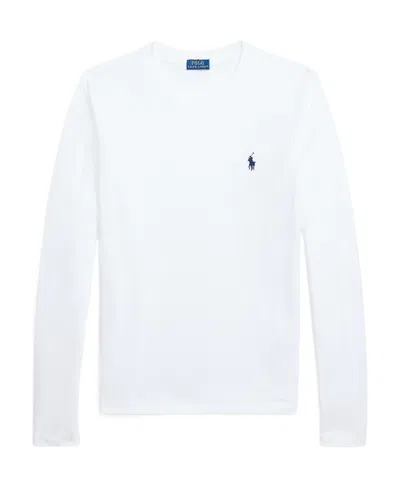 Polo Ralph Lauren Round Collar And Long-sleeved T-shirt In White