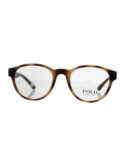 Pre-owned Polo Ralph Lauren Round Eyeglasses In Brown