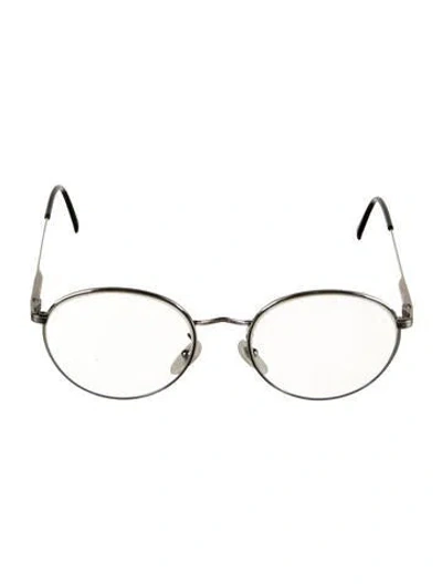 Pre-owned Polo Ralph Lauren Round Eyeglasses In Silver
