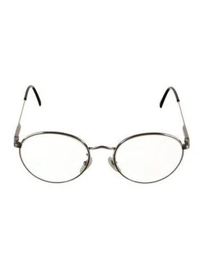 Pre-owned Polo Ralph Lauren Round Eyeglasses In Silver