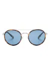 Polo Ralph Lauren Round-frame Sunglasses In Silver
