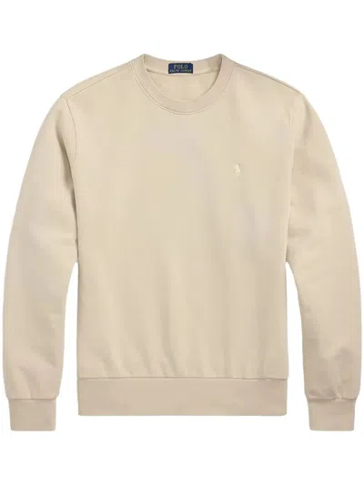 Polo Ralph Lauren Round Neck Classic Sweatshirt In Neutral