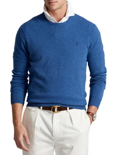 Polo Ralph Lauren Round-neck Long-sleeved Sweater In Blue