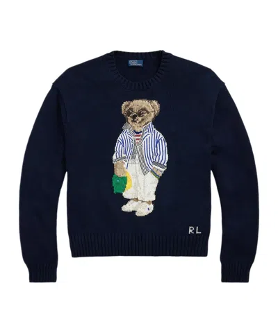 Polo Ralph Lauren Round Neck Sweater In Black