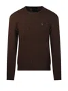 Polo Ralph Lauren Wool And Cashmere Cable-knit Sweater In Black