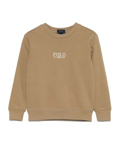 Polo Ralph Lauren Kids' Logo-embroidered Sweatshirt In Green