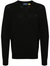 Polo Ralph Lauren Round Neck Sweather With Logo In Black