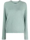 Polo Ralph Lauren Round-neck Wool Jumper In Grey