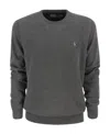 Polo Ralph Lauren Long Sleeve Crew Neck Pullover In Gray