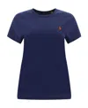 Polo Ralph Lauren Cotton Jersey Crewneck T-shirt Clothing In Blue
