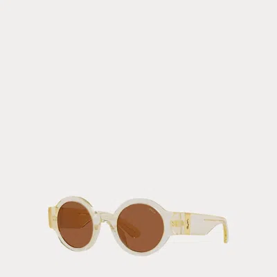 Polo Ralph Lauren Round Sunglasses In Brown