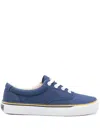 Polo Ralph Lauren Round-toe Canvas Sneakers In Blue