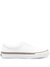 Polo Ralph Lauren Round-toe Canvas Sneakers In White