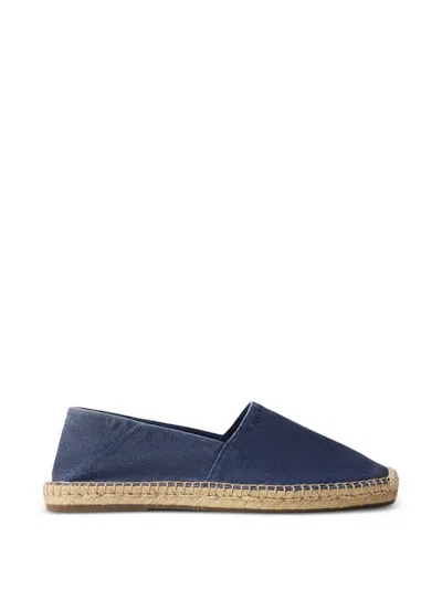 Polo Ralph Lauren Cevio Collapsible-heel Suede Espadrilles In Blue