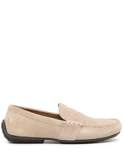 Polo Ralph Lauren Round-toe Slip-on Loafers In Neutrals