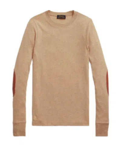 Polo Ralph Lauren Round-collar And Long-sleeved Sweater In Brown