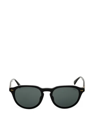 Polo Ralph Lauren Round-frame Sunglasses In Black