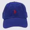 POLO RALPH LAUREN ROYAL BLUE AND RED COTTON BASEBALL CAP
