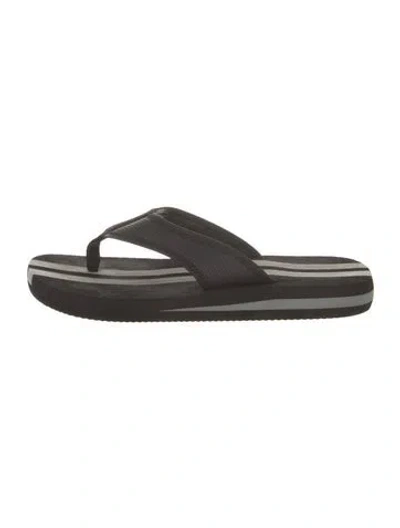 Pre-owned Polo Ralph Lauren Rubber Flip Flops In Black