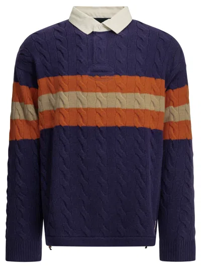 Polo Ralph Lauren "rubgy" Polo Sweater In Multi