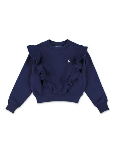 POLO RALPH LAUREN RUFFLE-DETAILED SWEATSHIRT
