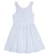 Polo Ralph Lauren Ruffle-trimmed Striped Cotton Dress In 905c Blue/white