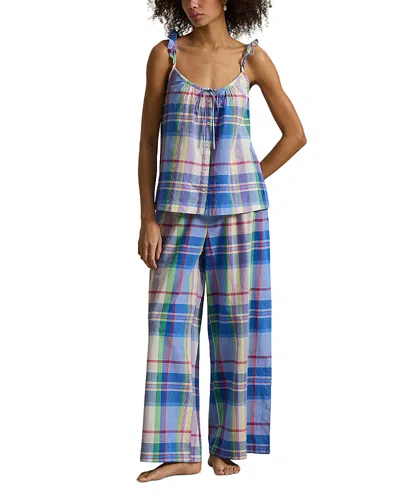 Polo Ralph Lauren Ruffled Cami Pant Pajama Set In Multi