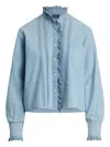 Polo Ralph Lauren Ruffled-collar Denim Shirt