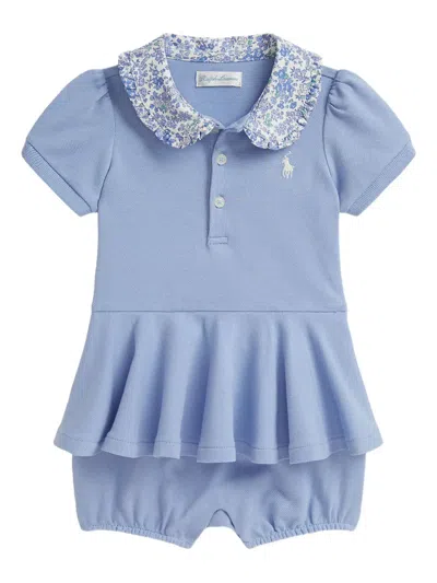 POLO RALPH LAUREN RUFFLED-COLLAR ROMPER