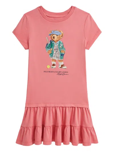 POLO RALPH LAUREN RUFFLED-HEM T-SHIRT DRESS