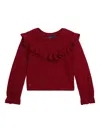 Polo Ralph Lauren Ralph Lauren Ruffled Cotton-modal Top In Red